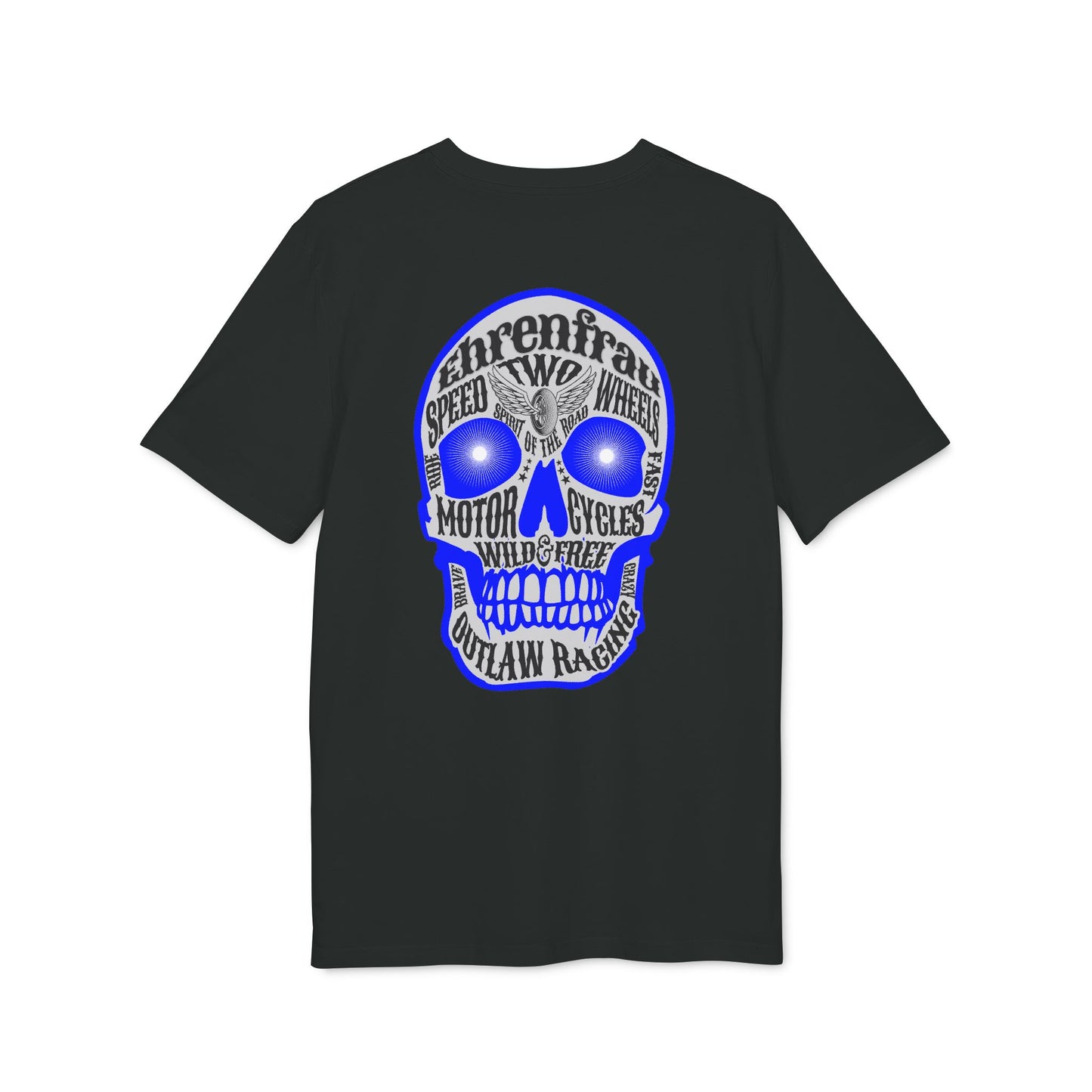 Ehrenfrau blauer Skull - T-Shirt