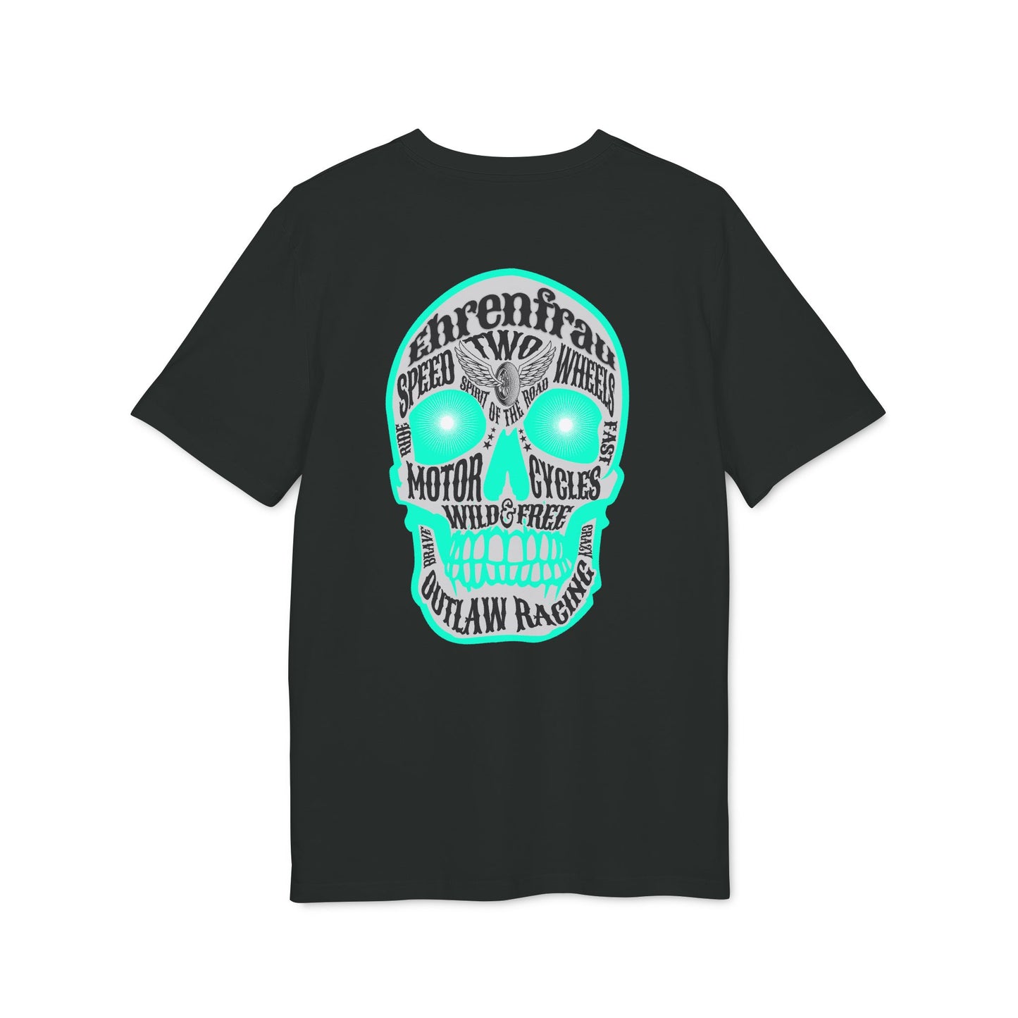 Ehrenfrau türkiser Skull - T-Shirt