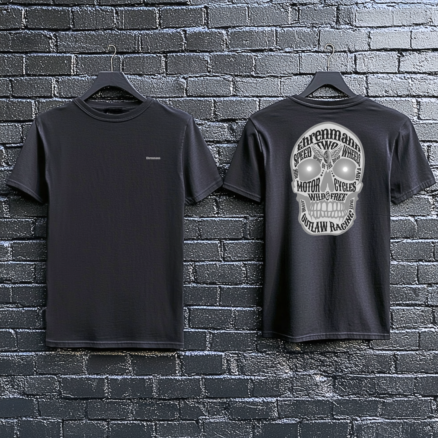 Ehrenmann grauer Skull - T-Shirt