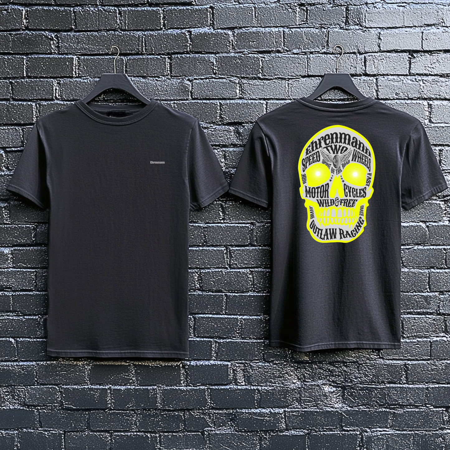 Ehrenmann gelber Skull - T-Shirt