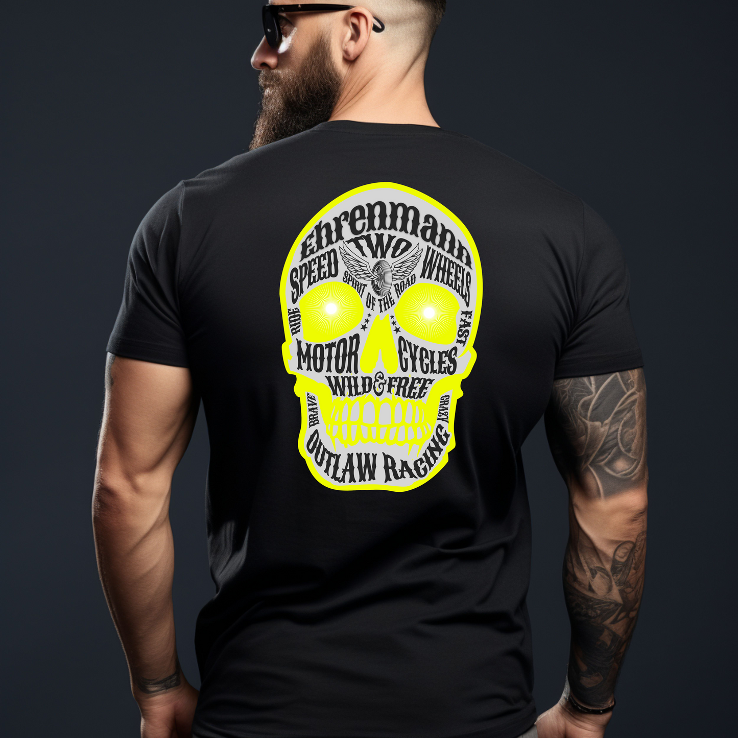 Ehrenmann gelber Skull - T-Shirt