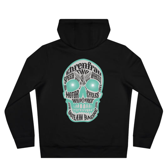 Ehrenfrau türkiser Skull- Hoodie