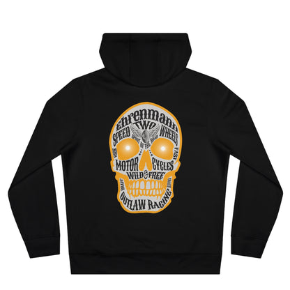 Ehrenmann orangener Skull- Hoodie