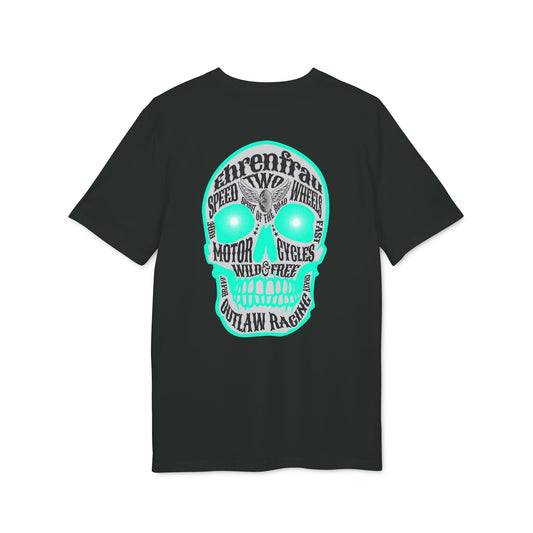 Ehrenfrau türkiser Skull - T-Shirt