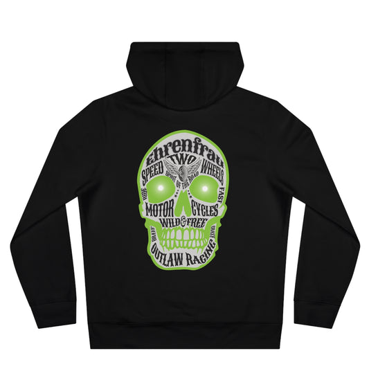 Ehrenfrau grüner Skull- Hoodie