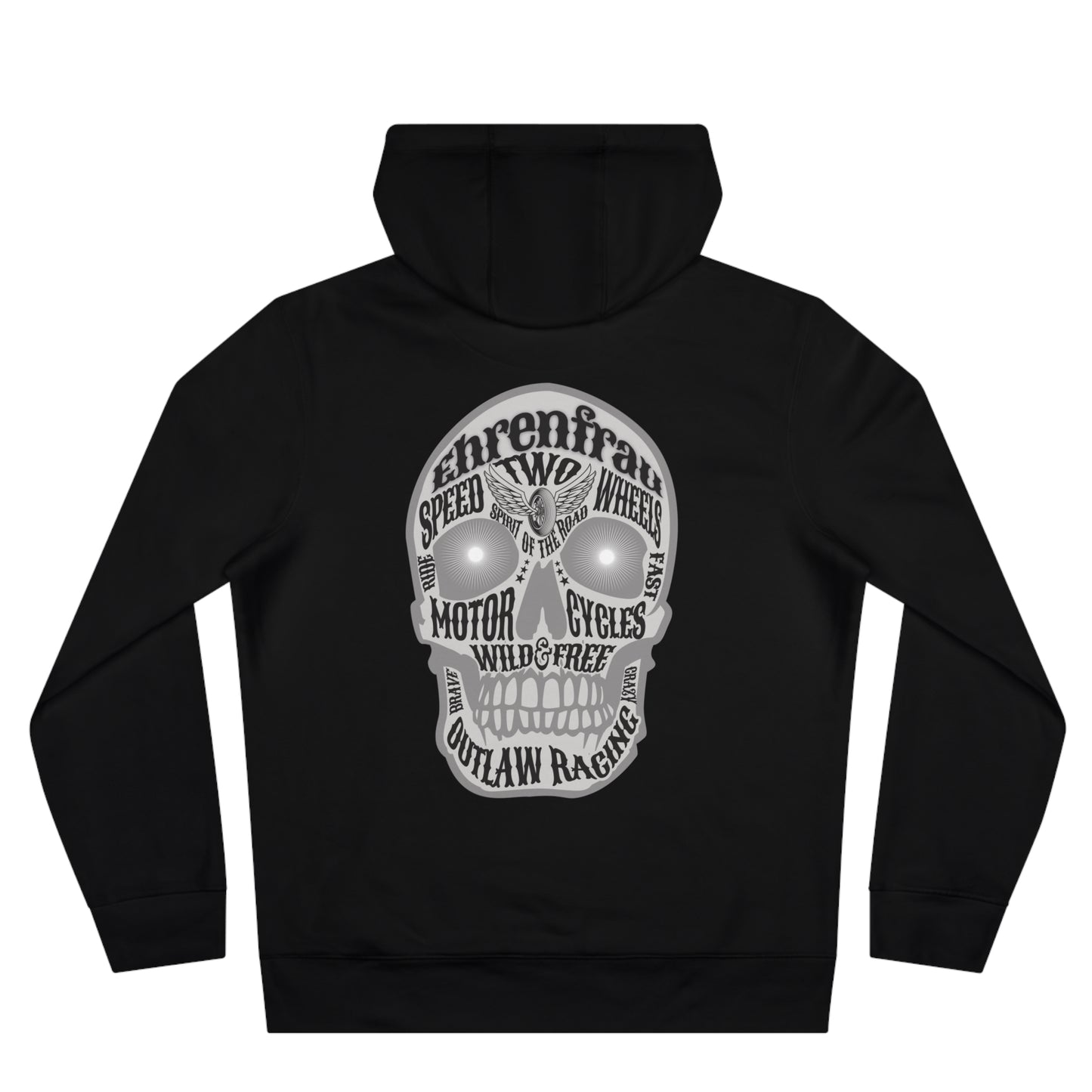 Ehrenfrau grauer Skull- Hoodie