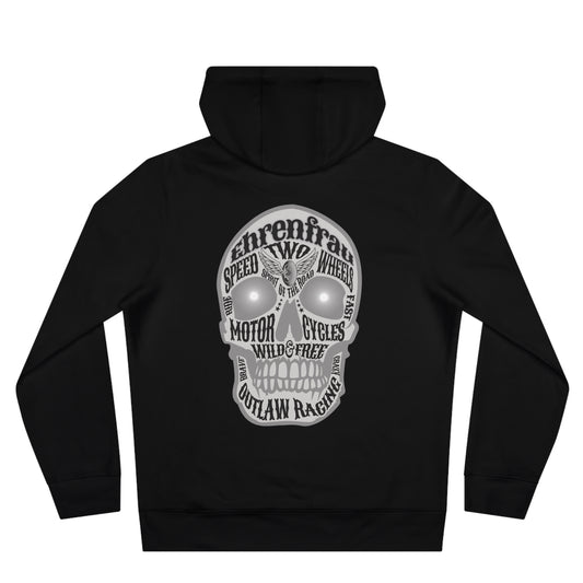 Ehrenfrau grauer Skull- Hoodie
