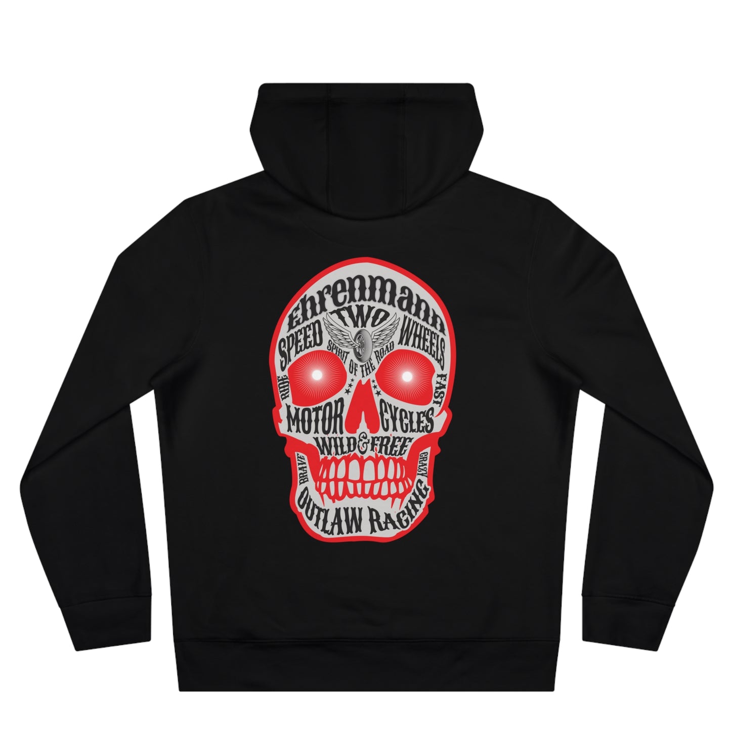Ehrenmann roter Skull - Hoodie