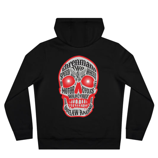 Ehrenmann roter Skull - Hoodie