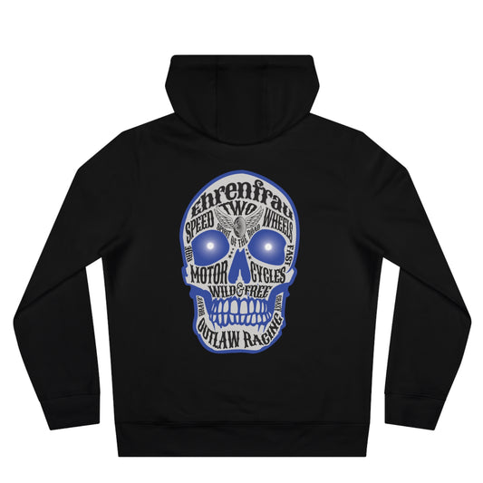 Ehrenfrau blauer Skull- Hoodie