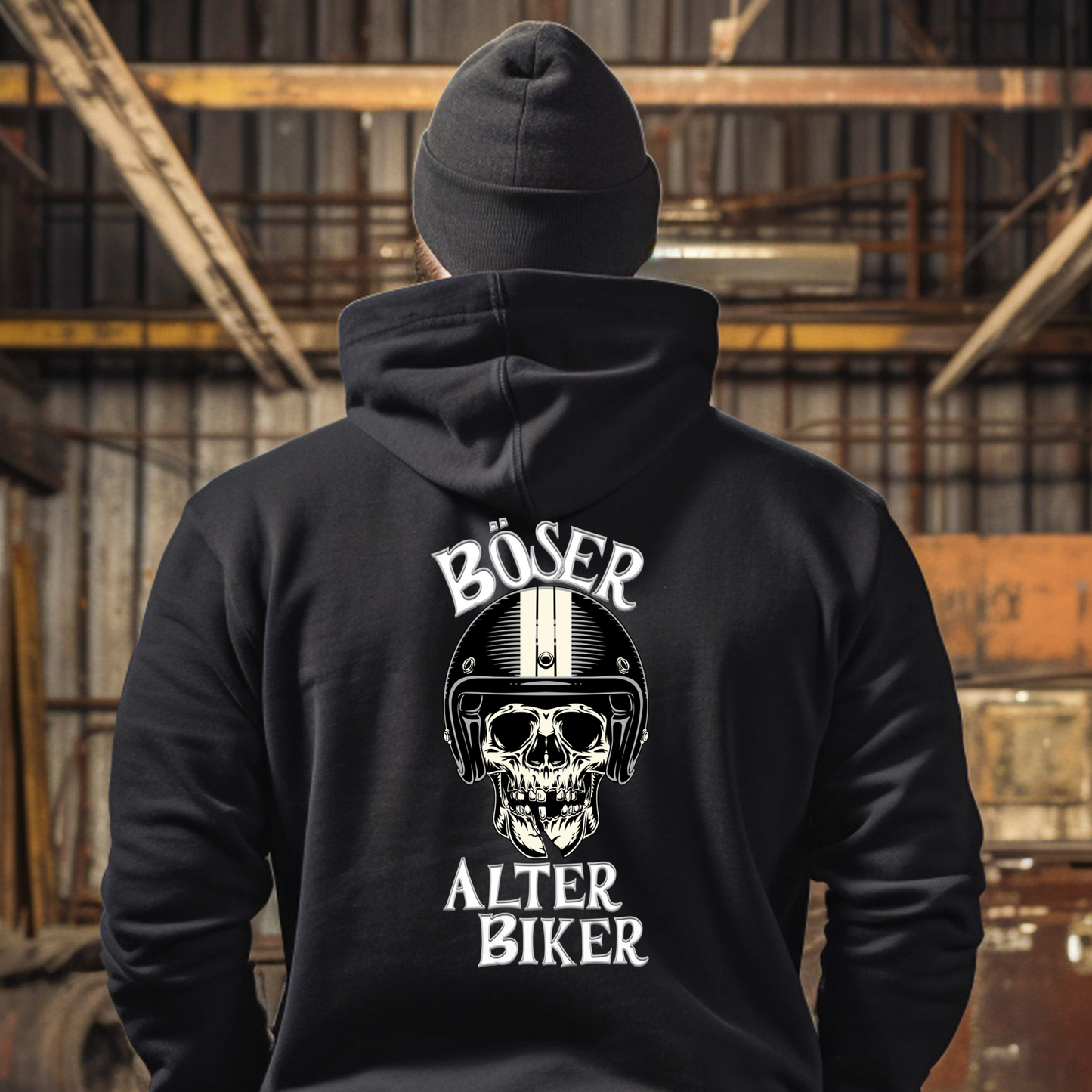Böser alter Biker Hoodie