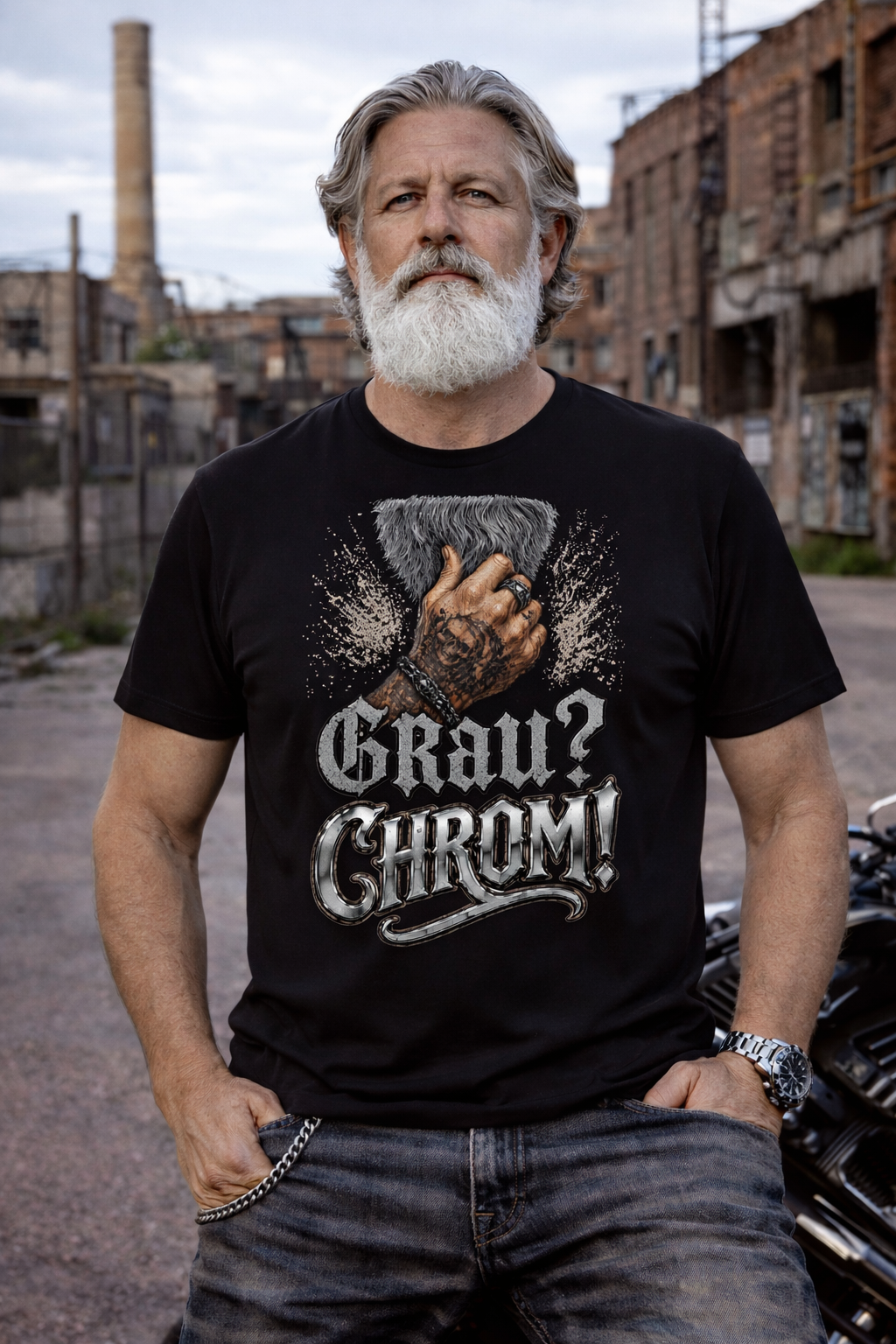 Grau? Chrom! - T-Shirt