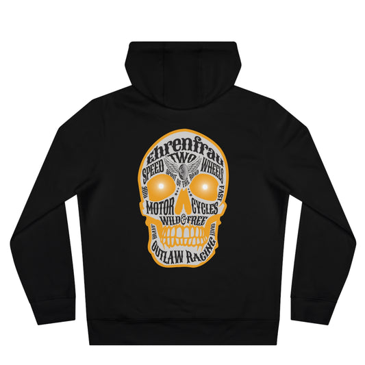 Ehrenfrau orangener Skull- Hoodie