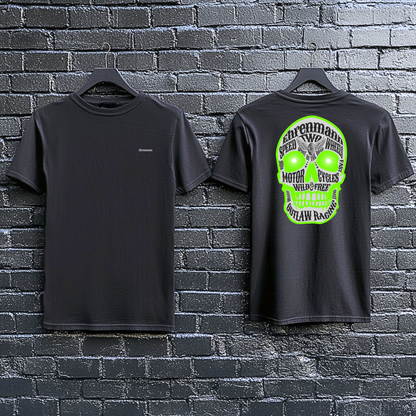 Ehrenmann grüner Skull - T-Shirt