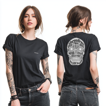 Ehrenfrau grauer Skull - T-Shirt