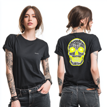 Ehrenfrau gelber Skull - T-Shirt