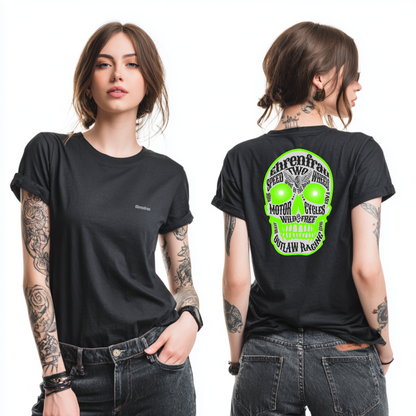 Ehrenfrau grüner Skull - T-Shirt