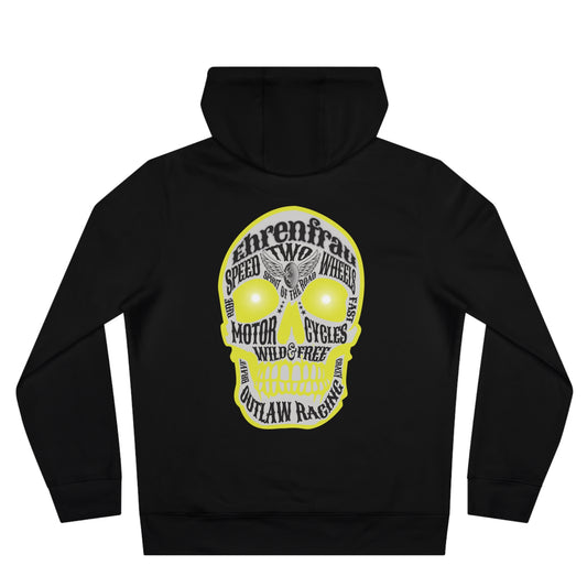 Ehrenfrau gelber Skull- Hoodie