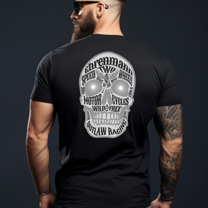 Ehrenmann grauer Skull - T-Shirt