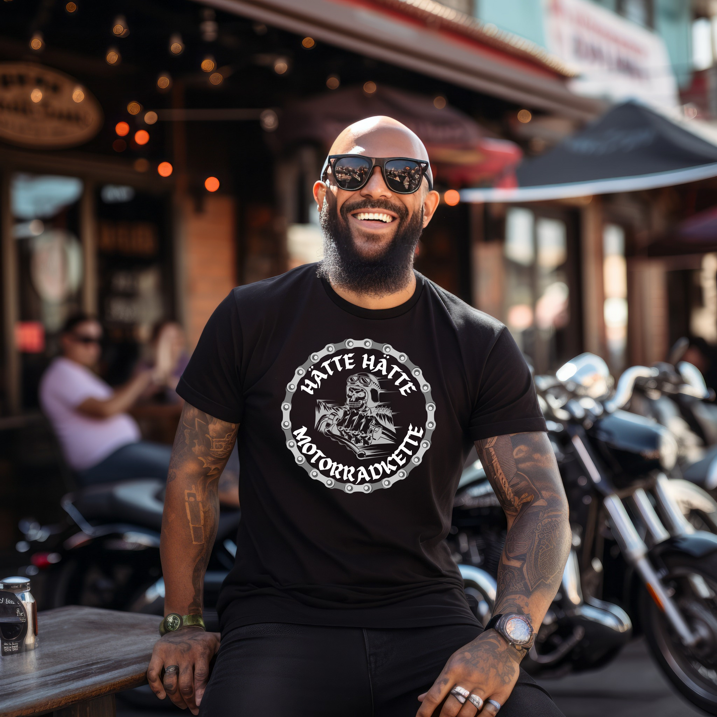 Hätte hätte Motorradkette - T-Shirt