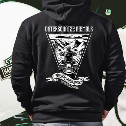 Unterschätze niemals einen alten Mann mit seinem Chopper - Hoodie
