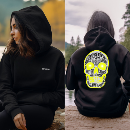 Ehrenfrau gelber Skull- Hoodie