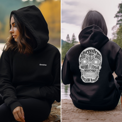 Ehrenfrau grauer Skull- Hoodie
